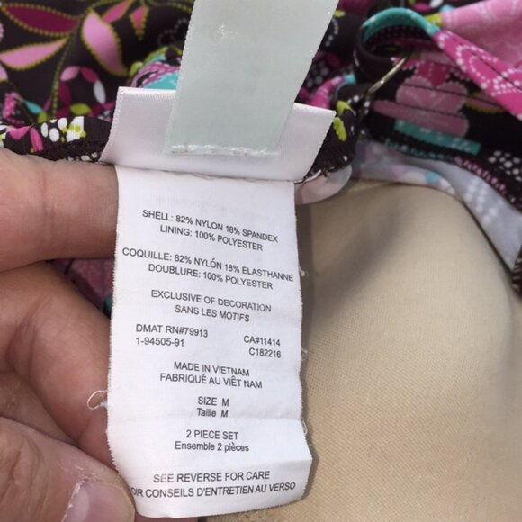 Motherhood Maternity Floral 2 Piece Tankini Swimsuit Size Medium - Picture 10 of 12